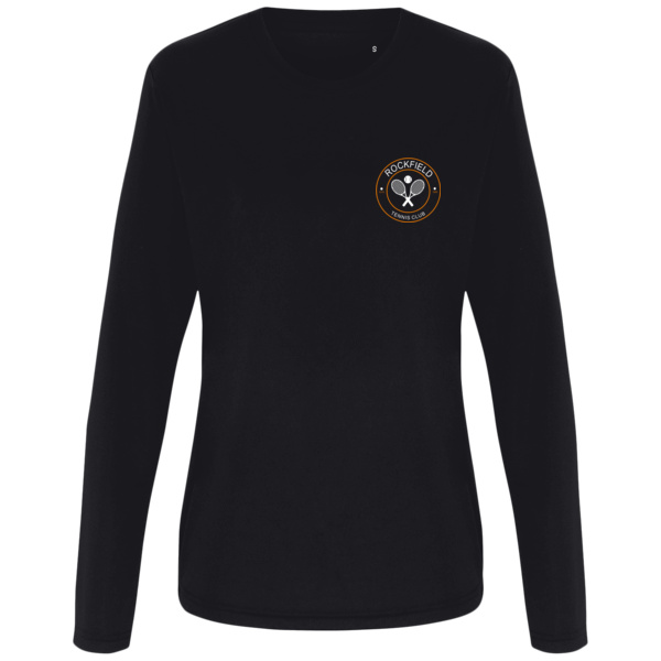 Womens Long Sleeve T-Shirt Black Thumbnail
