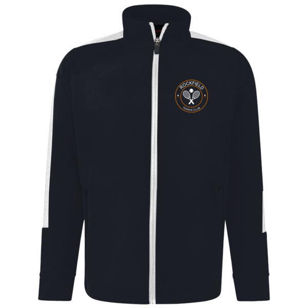 Kids Navy Zip Top Printed Front and Back Thumbnail