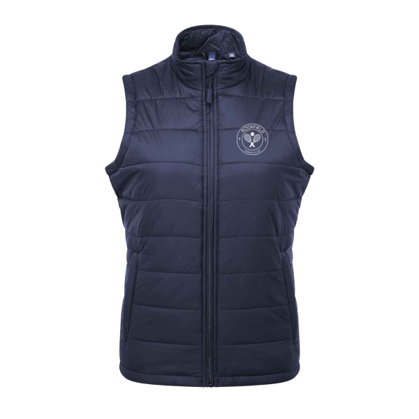 Womens Padded Gilet Printed Crest Thumbnail